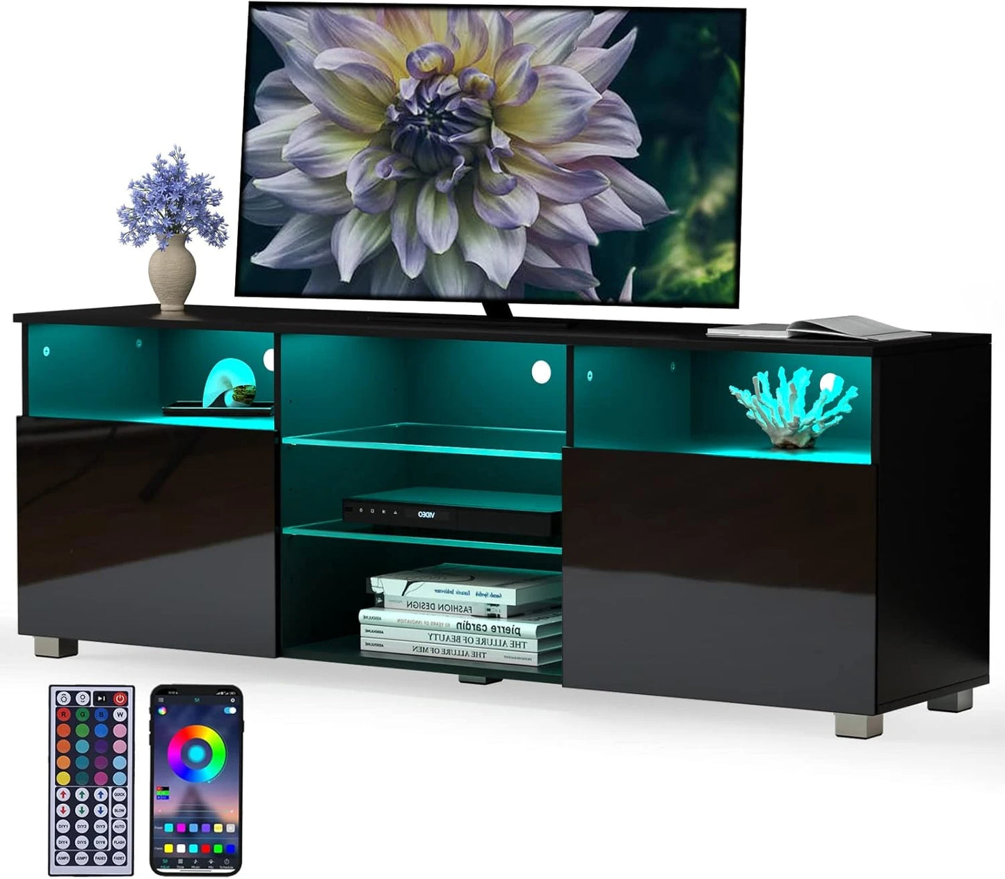 75/80 inch TV High Glossy TV Entertainment Center