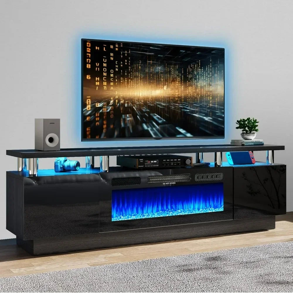 70" Fireplace TV Console Cabinet