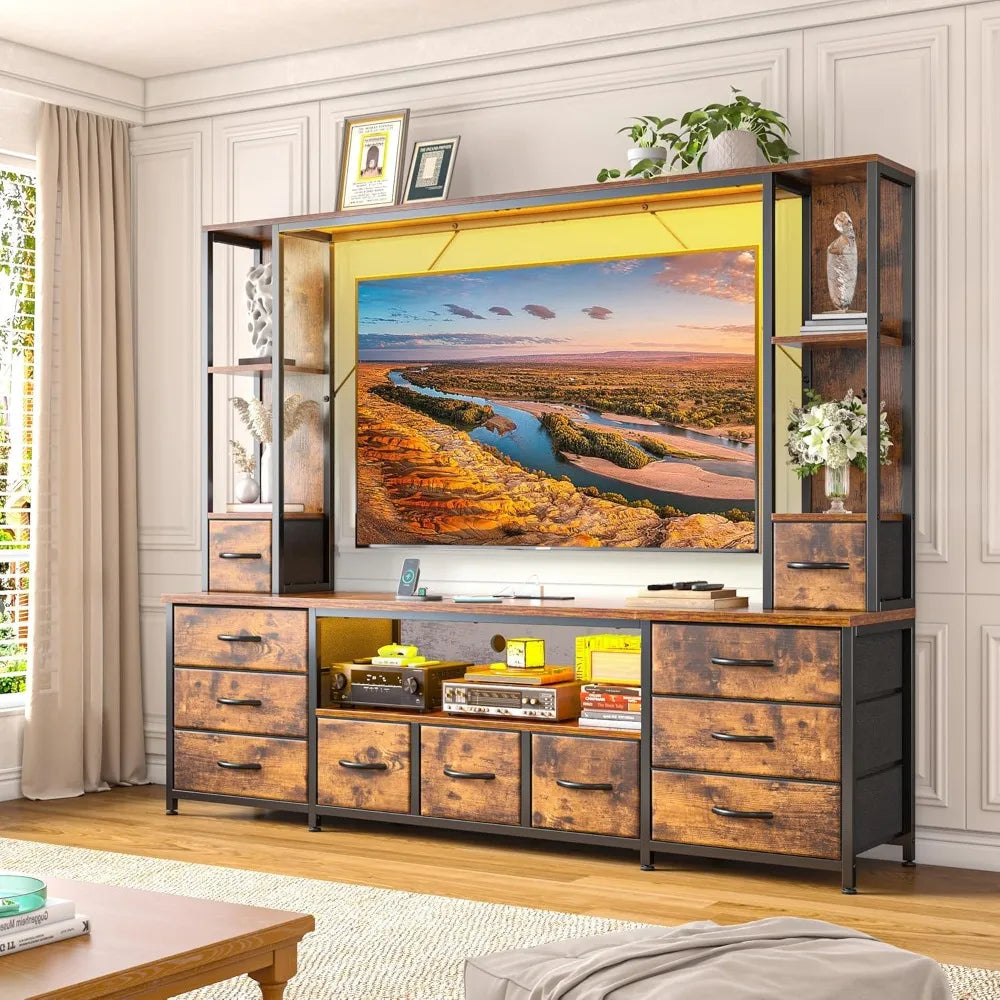 65" TV Stands Entertainment Center Wall Unit