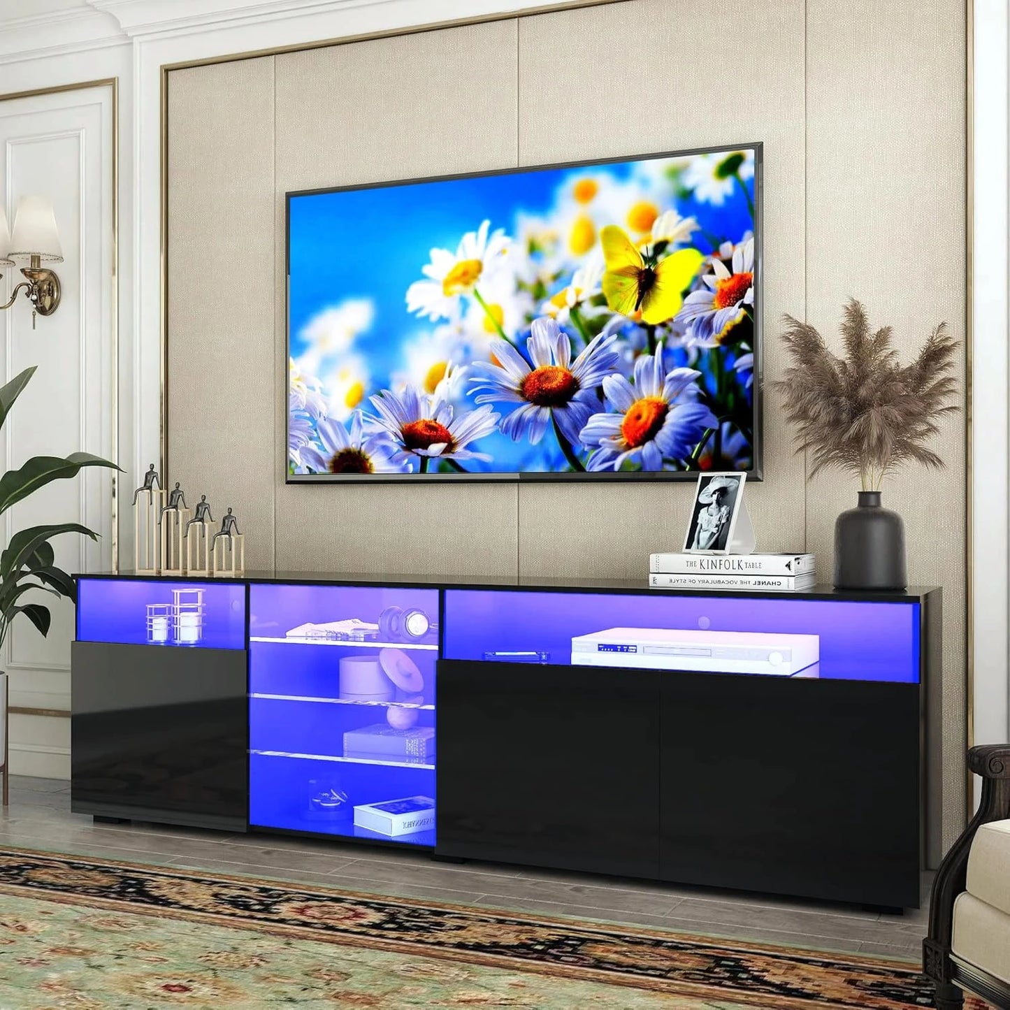 75/80 inch TV High Glossy TV Entertainment Center