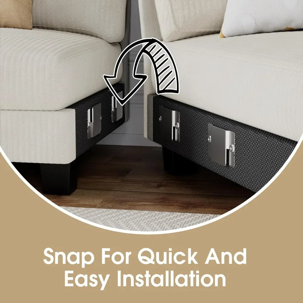 Convertible Sofa , 4 Seat Sofa Set for Living Room U-Shaped