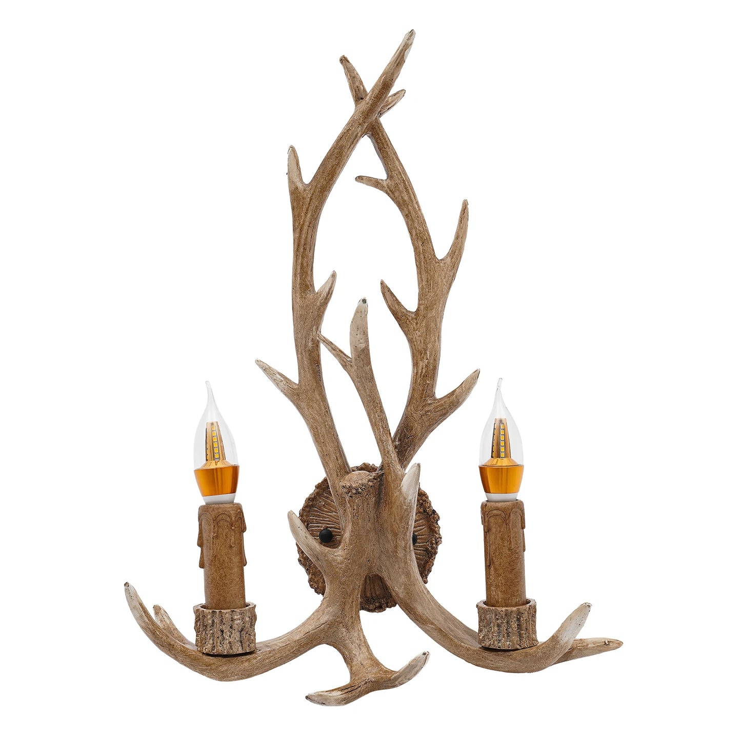 American Retro Antler Wall Lamp Wooden