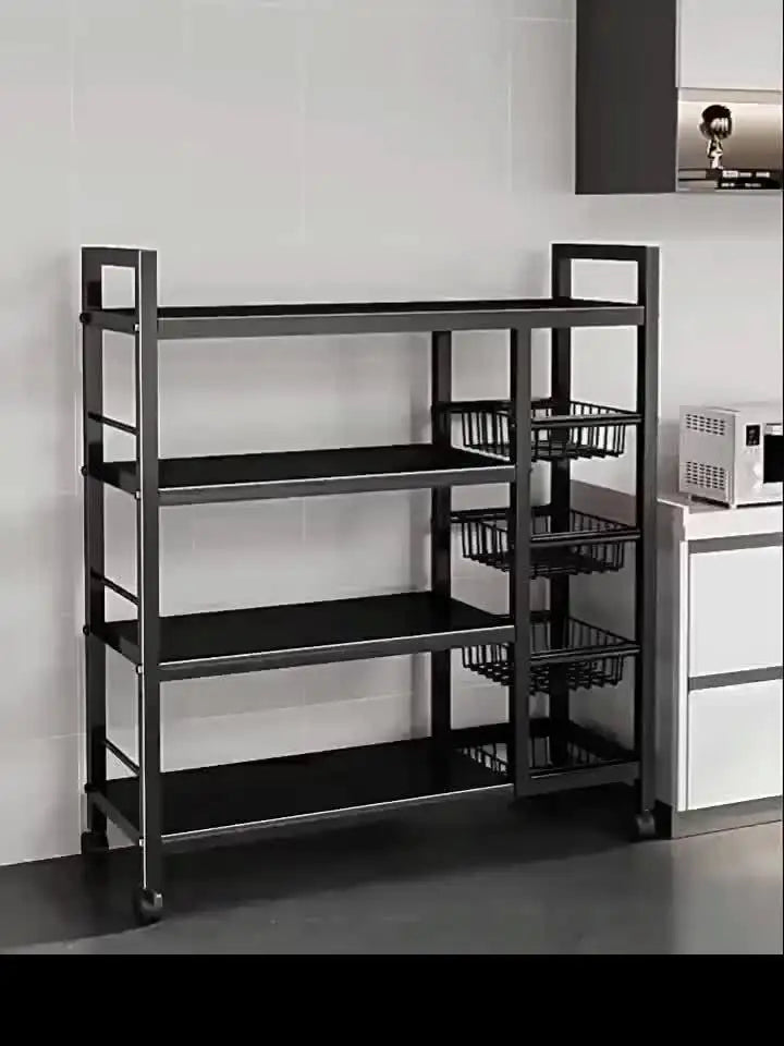 New Heavy-Duty Faridabio 4-Tier Freestanding Shelf with 3 Baskets.