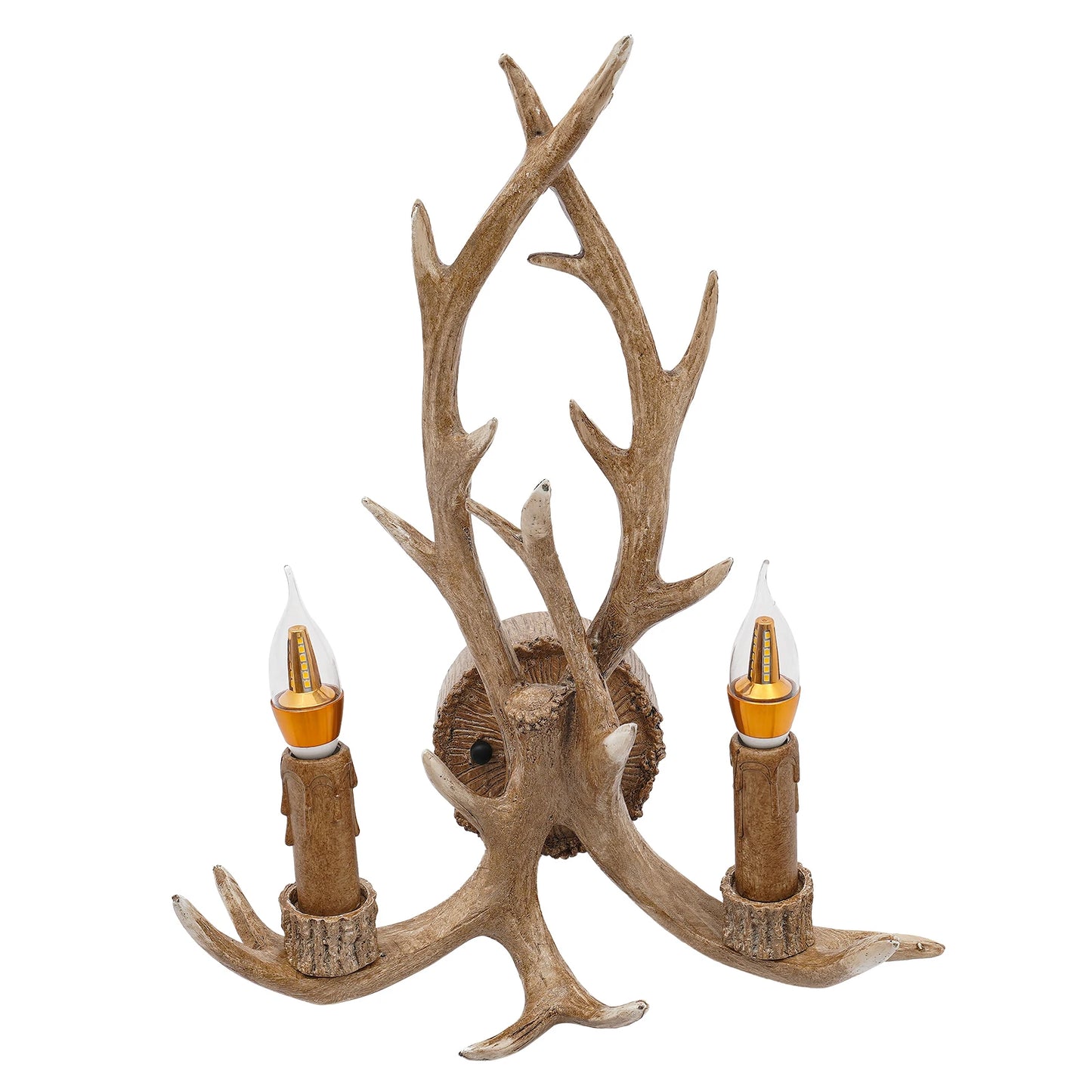 American Retro Antler Wall Lamp Wooden