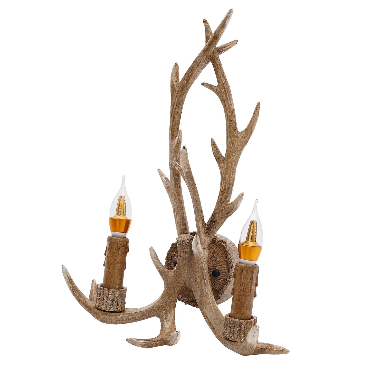 American Retro Antler Wall Lamp Wooden