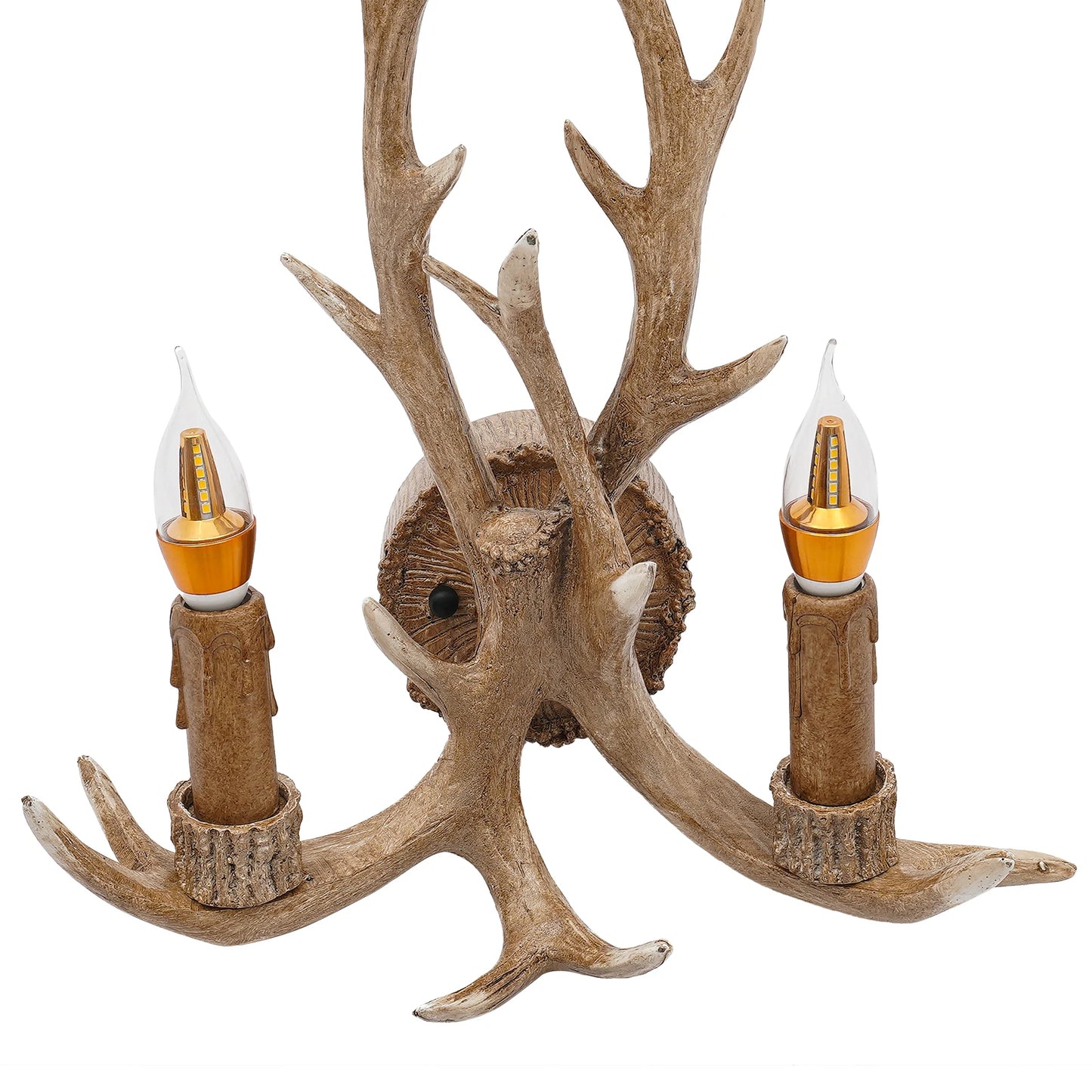 American Retro Antler Wall Lamp Wooden