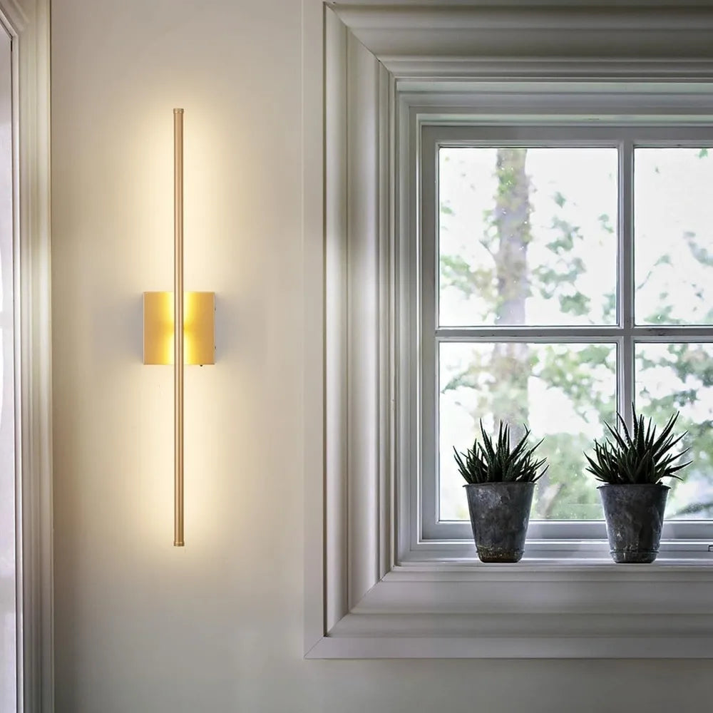 Battery Operated Wall Sconces with Remote Control, Dimmable Wall Sconces Set of Two, 3000K LED Gold Wireless Wall Light