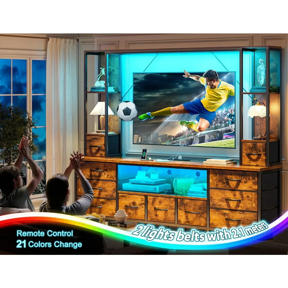 65" TV Stands Entertainment Center Wall Unit
