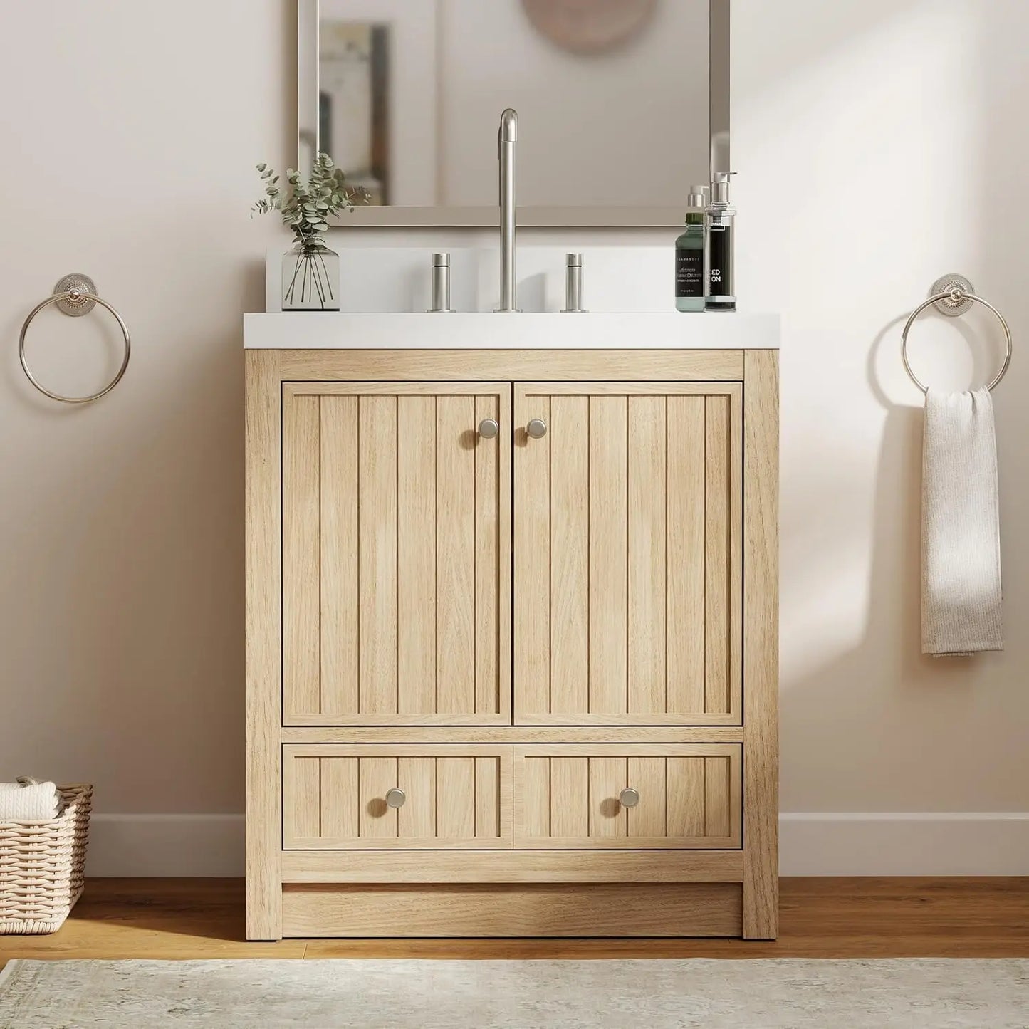 48" Modern Wood Bathroom Vanity with Sink