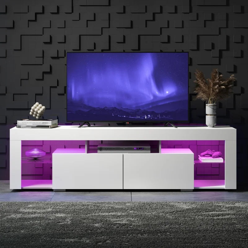Entertainment Center with LED Lights TV Stand for 60 to 70 Inch.