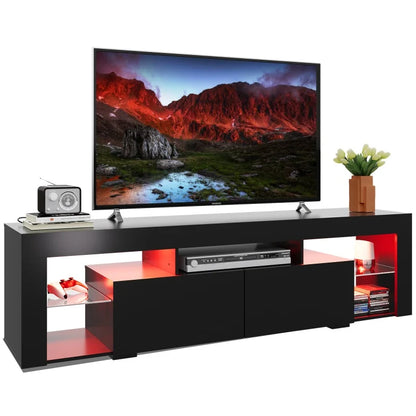 Entertainment Center with LED Lights TV Stand for 60 to 70 Inch.