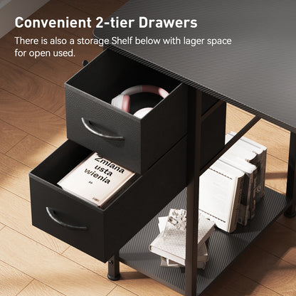 Carbon Fiber Computer Desk with Monitor Arm, Gaming Desk