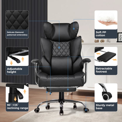 Big and Tall Spring Lumbar Support, Ergonomic Office Chair