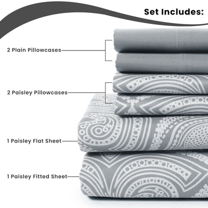 Soft Microfiber, Wrinkle-Free, Luxurious Printed Bed Sheets