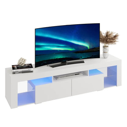 Entertainment Center with LED Lights TV Stand for 60 to 70 Inch.
