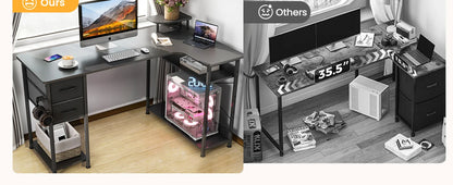 Carbon Fiber Computer Desk with Monitor Arm, Gaming Desk