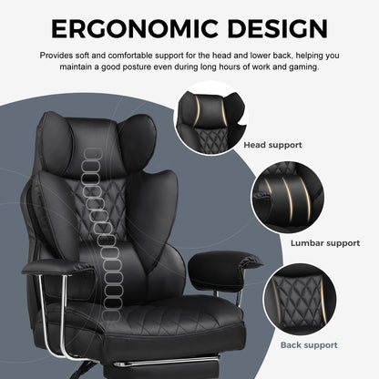 Big and Tall Spring Lumbar Support, Ergonomic Office Chair