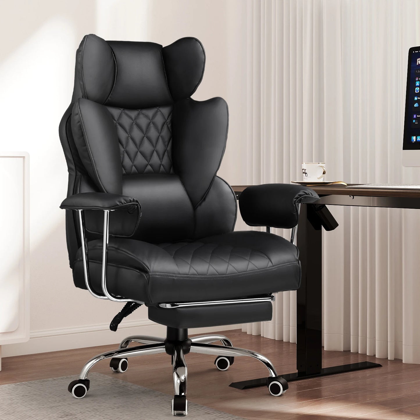 Big and Tall Spring Lumbar Support, Ergonomic Office Chair