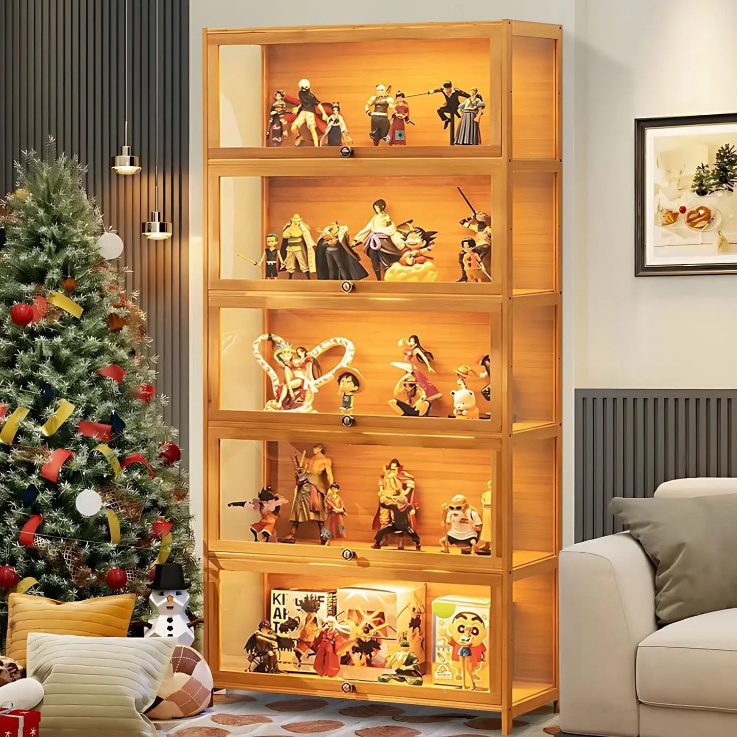 Tall Storage Cabinet with Adjustable Shelves