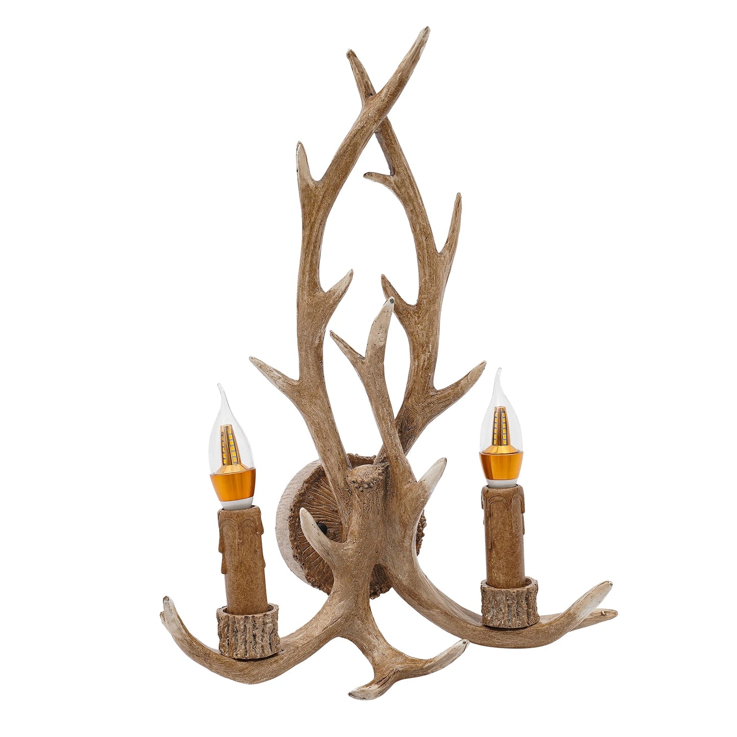 American Retro Antler Wall Lamp Wooden