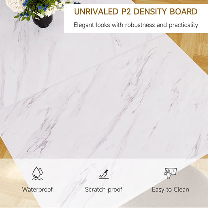 71 Inch Rectangular Dining Table for 6 to 8 People