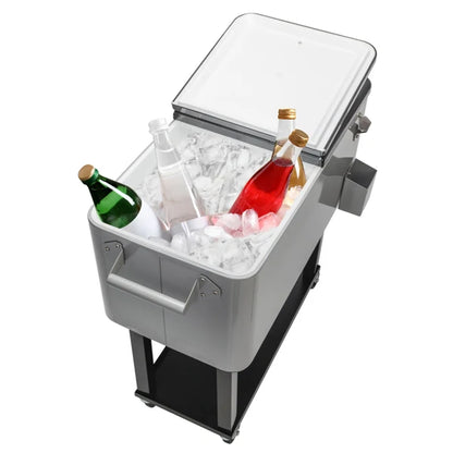 80QT Classic Fashion Iron Cooler with Shelf for Outdoor