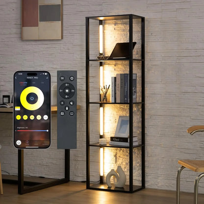 LED Display Shelf with Dimmable Lights