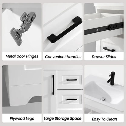 Bathroom Vanity with Sink,Undermount Ceramic Sink