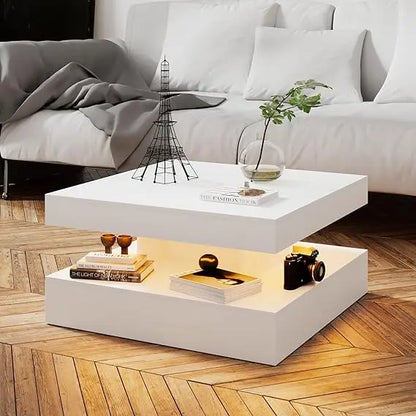 Contemporary 2-Tier Square Center Table,