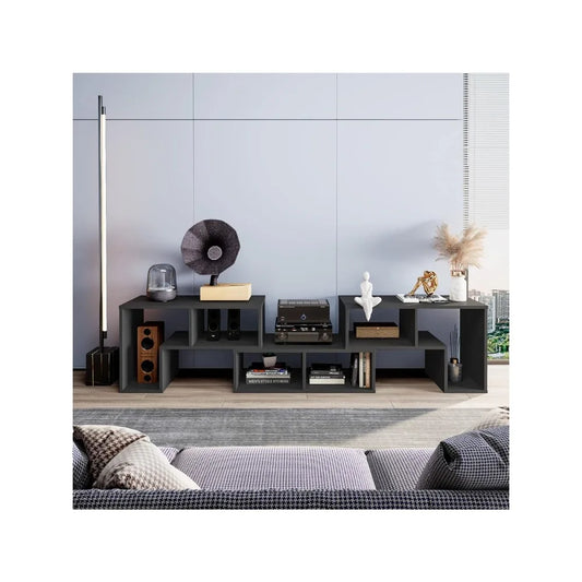 3 Pieces Console TV Stand, Free-Combination Entertainment Center for 50 55 60 65 Inch TV,