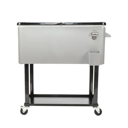 80QT Classic Fashion Iron Cooler with Shelf for Outdoor