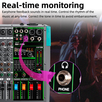 6/8/12/16 Channels Audio Sound Mixer