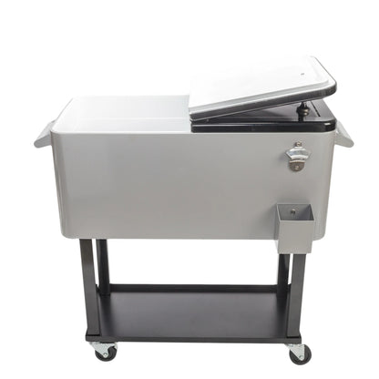 80QT Classic Fashion Iron Cooler with Shelf for Outdoor