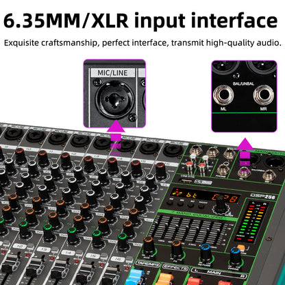 6/8/12/16 Channels Audio Sound Mixer