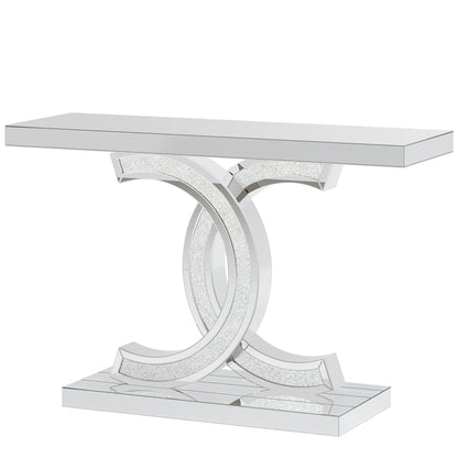 39-Inch Console Faux Marble Narrow Wood Entrance table