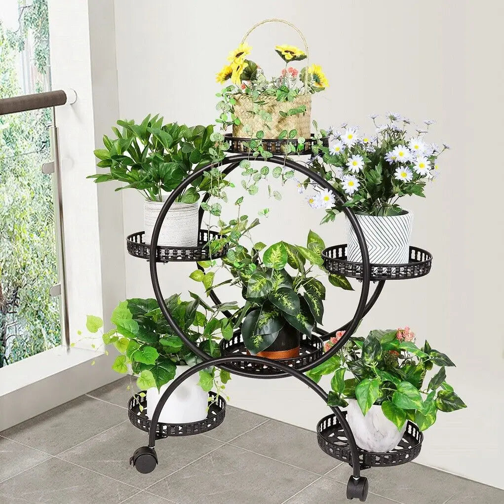 4 Layer 6 Pots Flower Holder Plant Stand Shelf