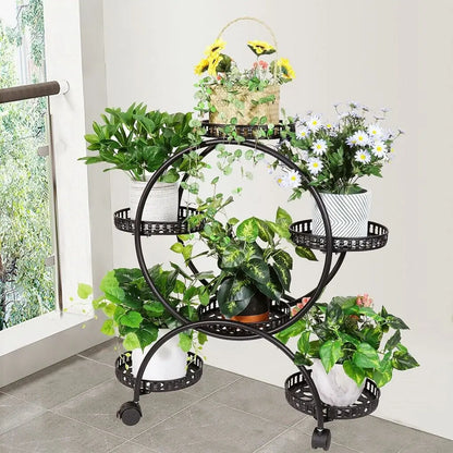 4 Layer 6 Pots Flower Holder Plant Stand Shelf