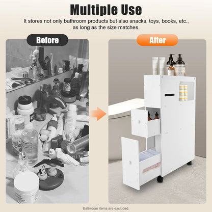 Bathroom Storage Cabinet, Narrow Floor Storage Cabinet