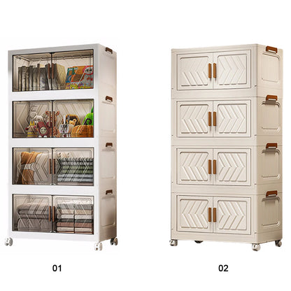 Foldable Organization 4 Tier Stackable Storage Bins