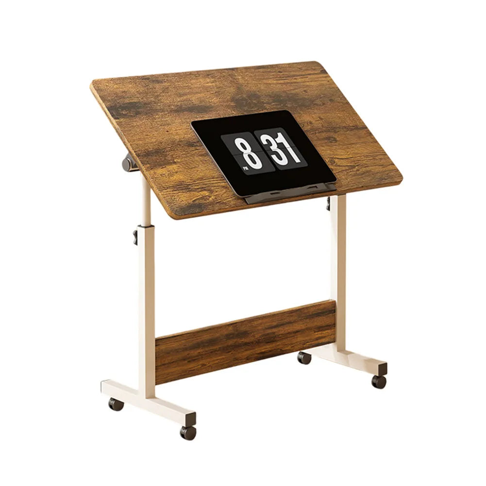 Mobile Stand Up Desk With Wheels, Home Office Computer Workstation