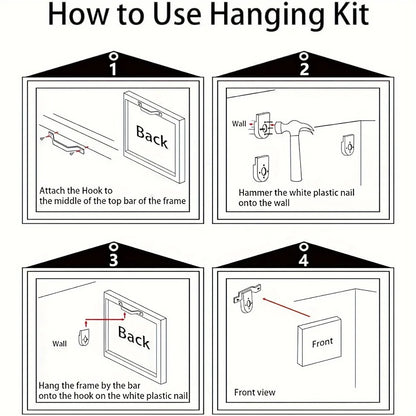 1.5 inch solid wood frame, Halloween skeletons