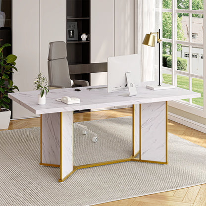 71 Inch Rectangular Dining Table for 6 to 8 People
