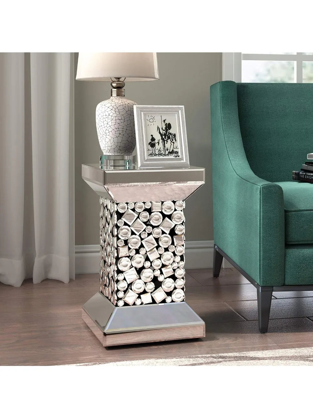Glass Decorative Side Table for Living Room