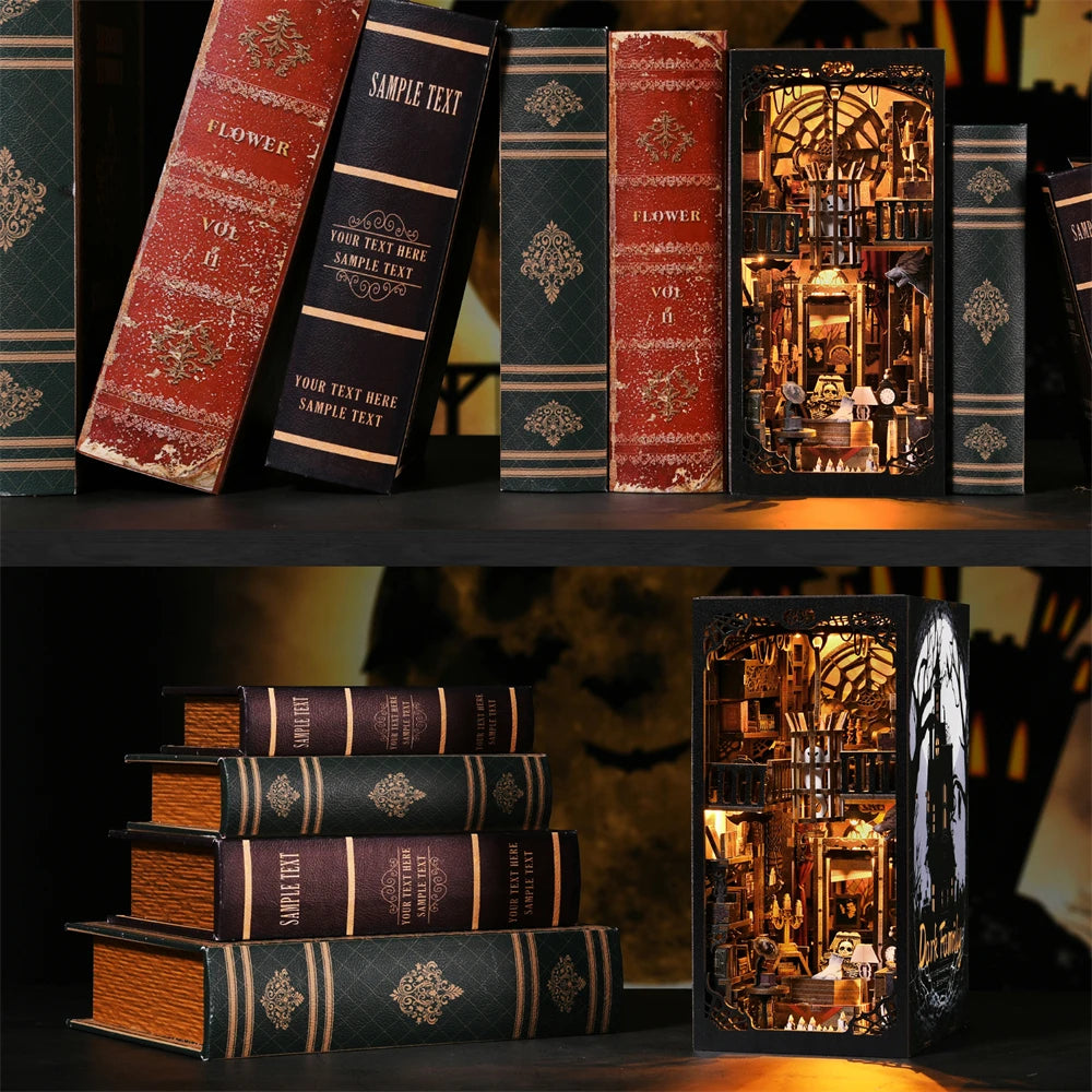 Wednesday Halloween Bookshelf Dollhouse