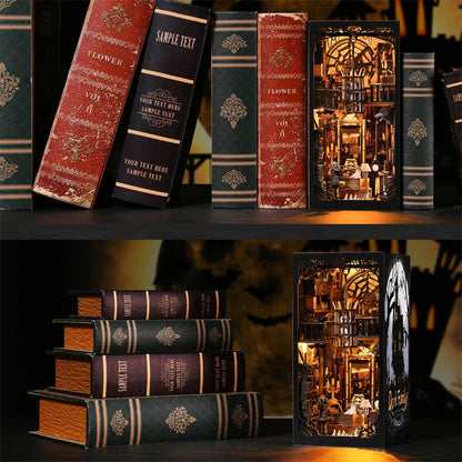 Wednesday Halloween Bookshelf Dollhouse
