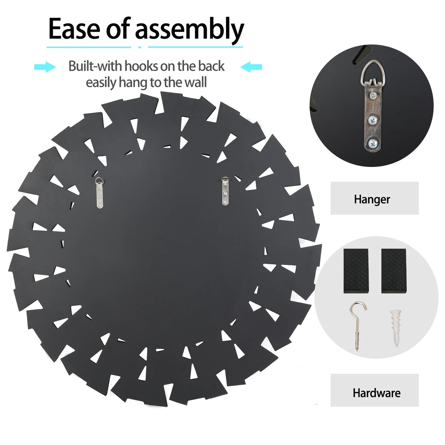32" Wall Mirrors  Round Sunburst Mirror