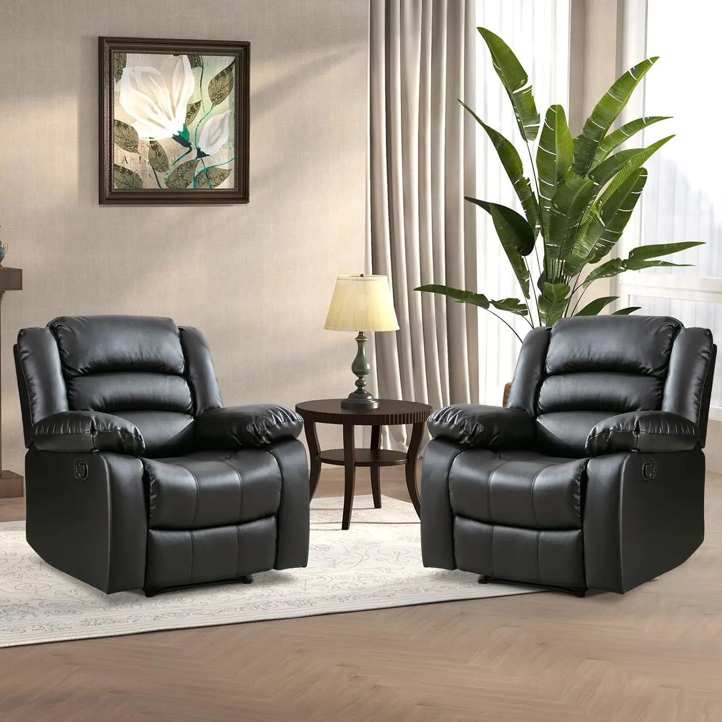 Gray Manual Reclining Chairs for Adults, Living Room Single