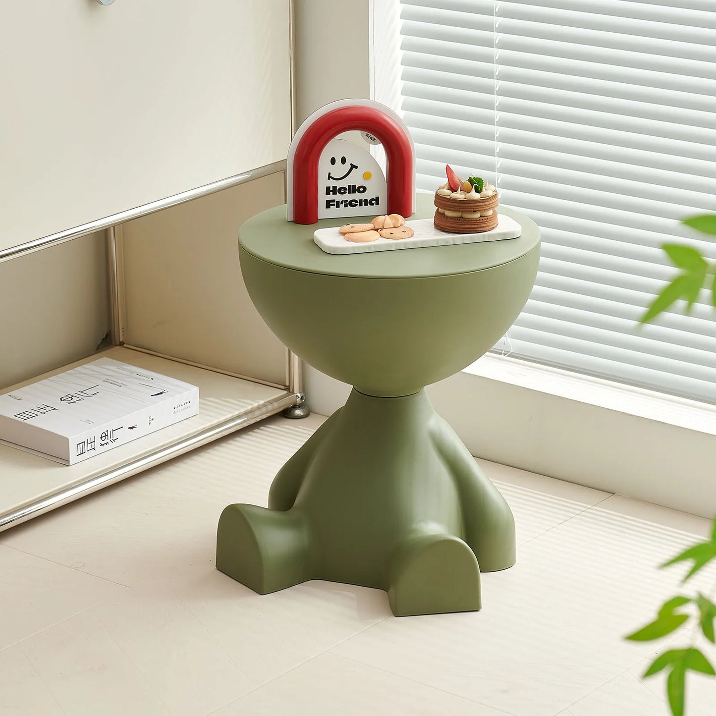 Living room sofa side table table, round side table