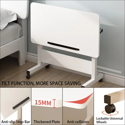 Mobile Stand Up Desk With Wheels, Home Office Computer Workstation