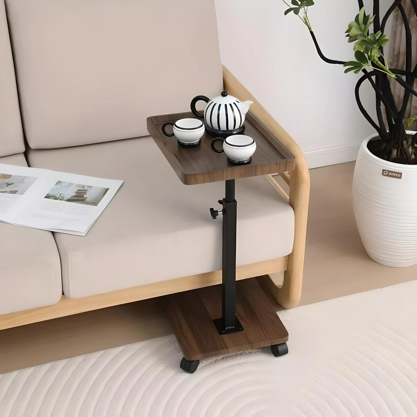 Mobile Coffee Table Simple Small Square Table